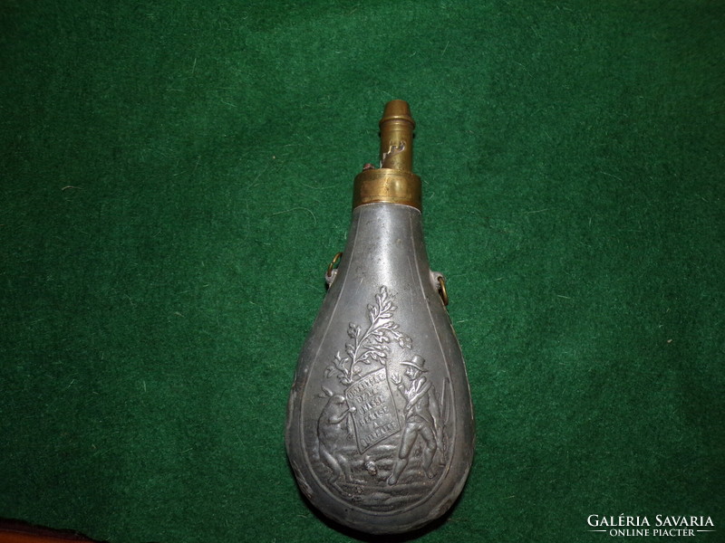 Gunpowder pewter bottle