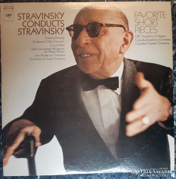 STRAVINSKY CONDUCTS STRAVINSKY  LP BAKELIT LEMEZ VINYL