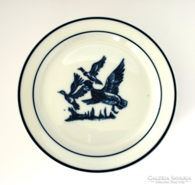 Beautiful old rare white-cobalt crow house cookie, set of hand-painted porcelain with wild geese pattern
