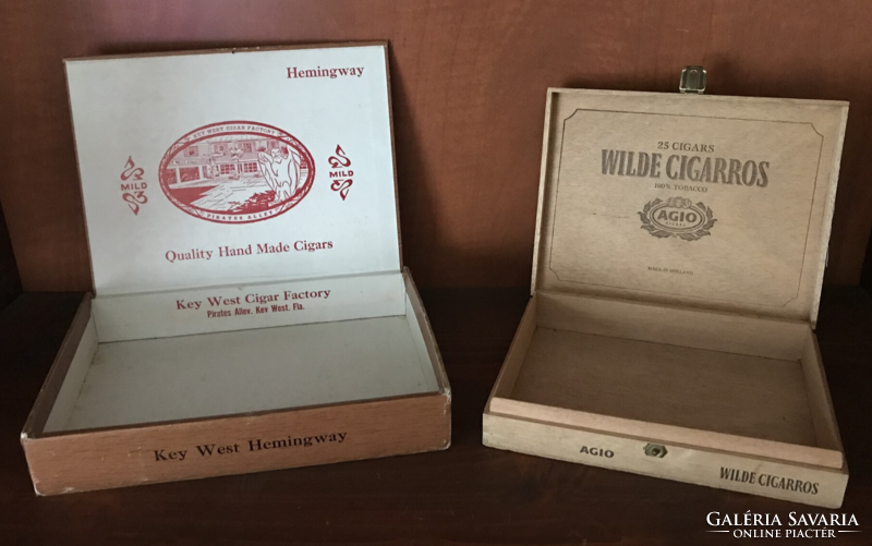 2 old cigar boxes (kay west, agio)