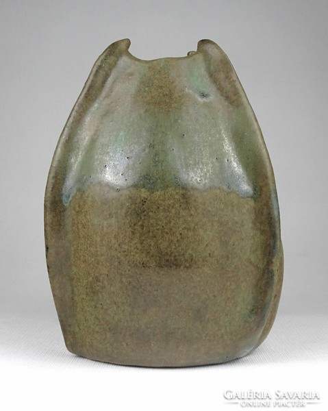 1K945 Mid-century jelzett kerámia váza 19.5 cm
