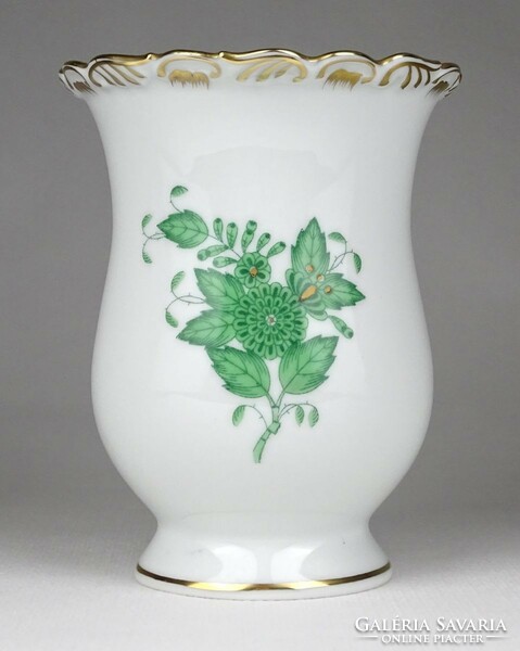 1L200 Herend porcelain vase with green Appony pattern, 12 cm