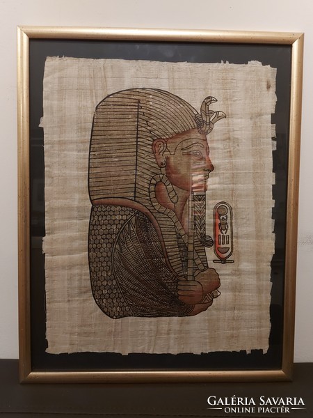 Profile of an Egyptian pharaoh on papyrus 322
