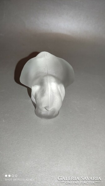 Tömör üveg elefánt figura szobor jég üveg