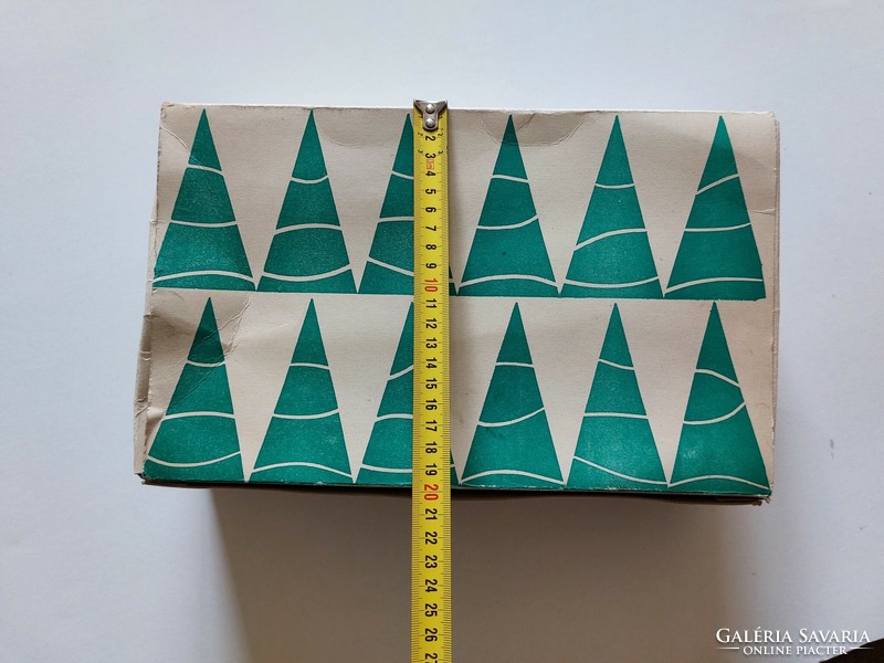 Régi Hermes karácsonyi doboz retro PIÉRT Vállalat ÁFÉSZ papírdoboz