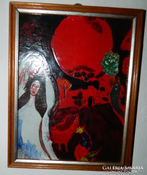 Special fire enamel image - with chagall motifs