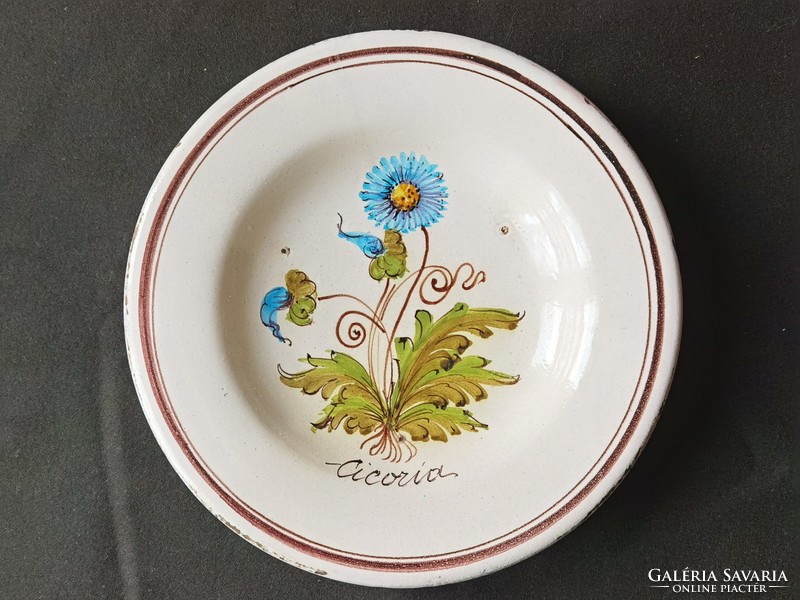 I discounted it!!! Antique hand painted ceramic plate with flower pattern