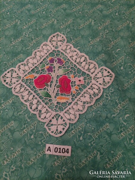 A0104 Kalocsa embroidered lace tablecloth 13*13cm