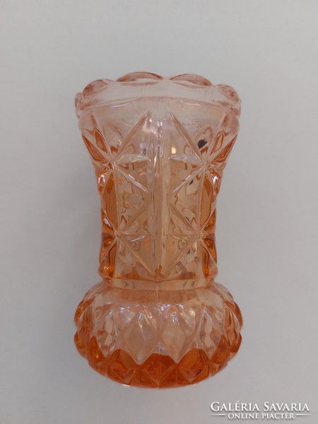 Old glass vase in pink small vase