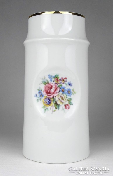 1L621 Régi Hollóházi porcelán váza 20 cm