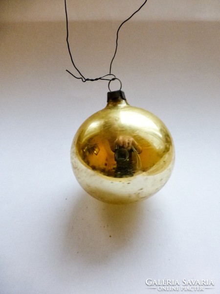 Antik üveg karácsonyfadísz,Gömb