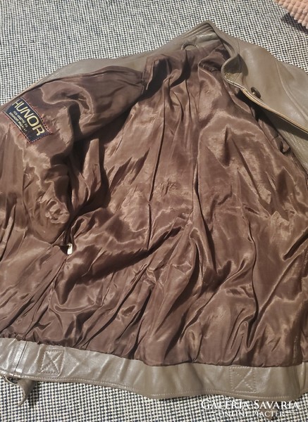 Leather retro women's jacket