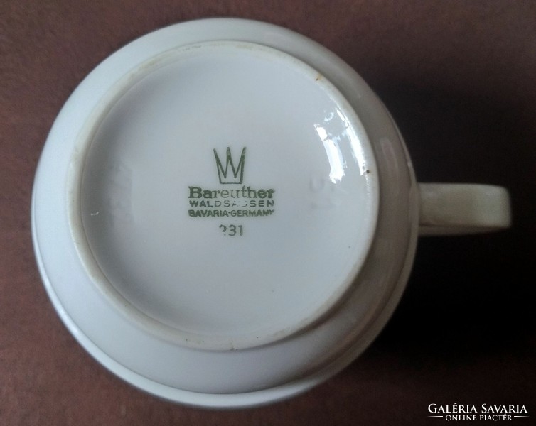 Bareuther waldsassen German coffee cups with bottoms