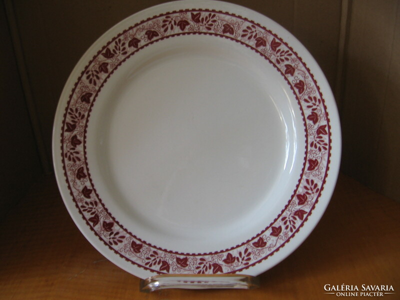 Fontebasso spa italy ceramic plate with burgundy grape garland pattern