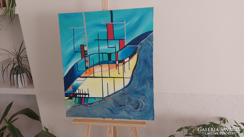(K) beautiful abstract painting 60x73 cm