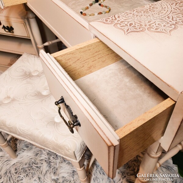 Elegant dressing table with seat and small wardrobe