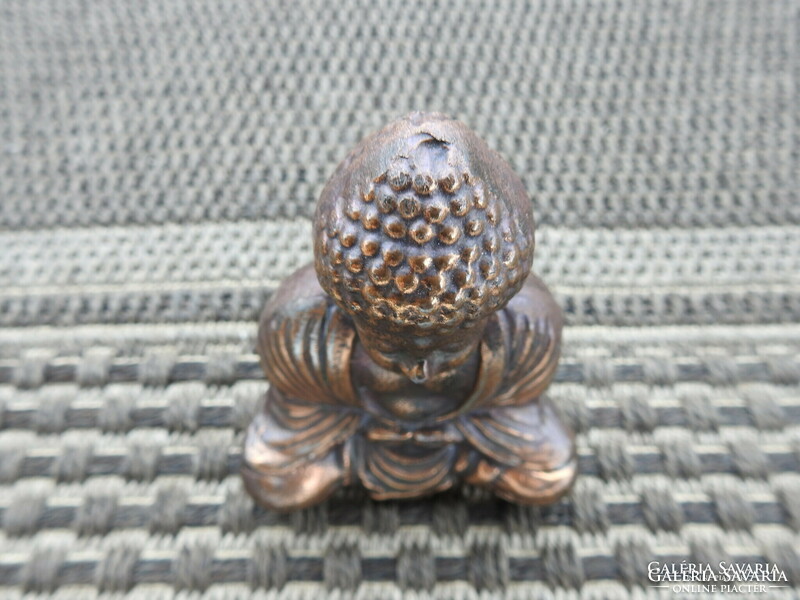 BUDDHA - bronzírozott tömör fém szobor