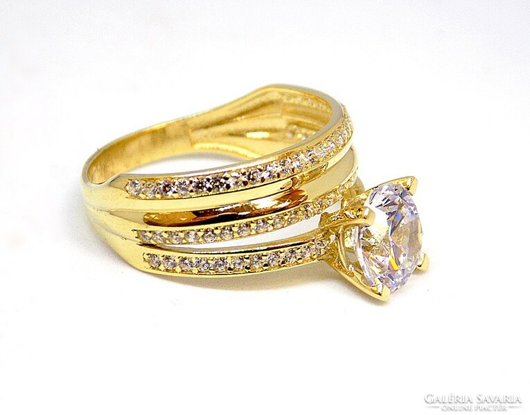 Stone solitaire gold ring (zal-au106002)