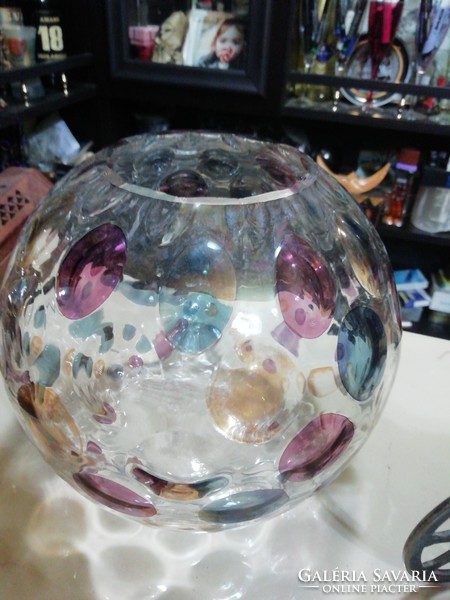 Retro glass spherical flawless vase