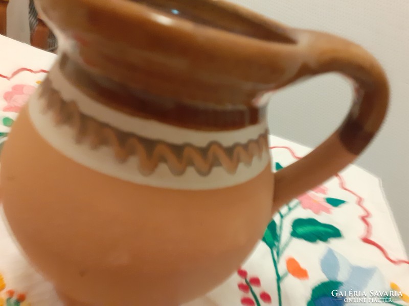 Small vase of folk art natural jug top 12 cm high