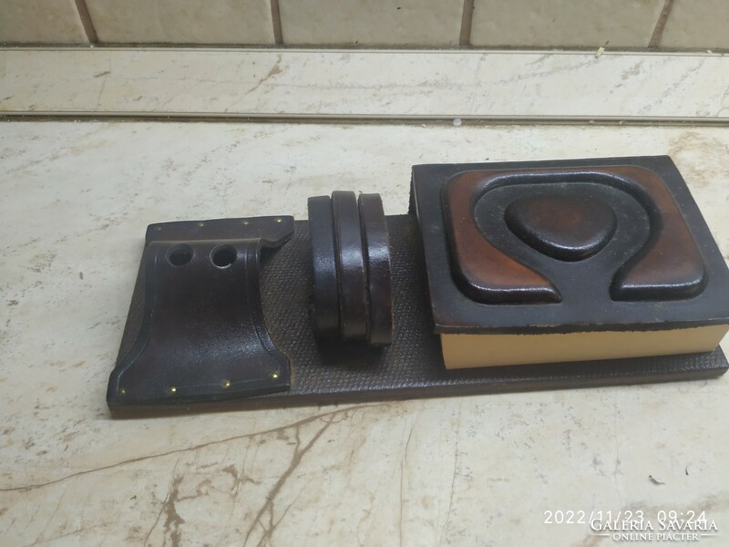 Leather desk accessory, notepad holder for sale!