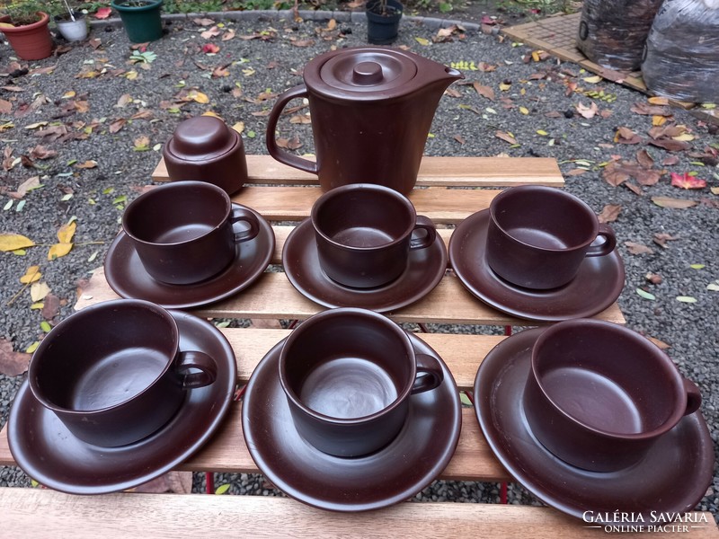 Post modern Hungarian ceramics, tea set - design historical icon