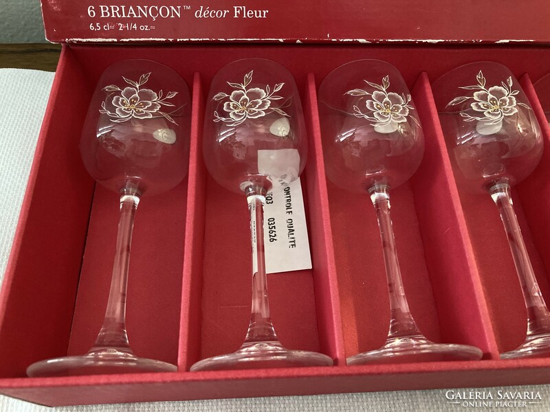 French modern lead crystal glass set in box
