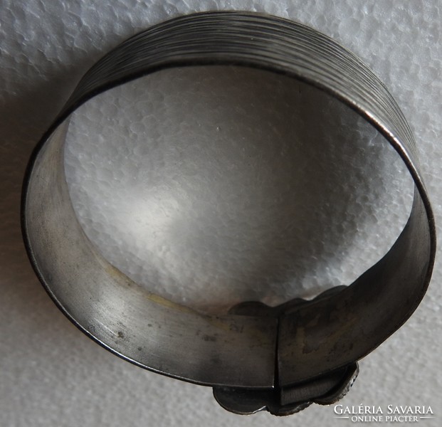 Antique silver plated copper bangle - goldsmith's masterpieces