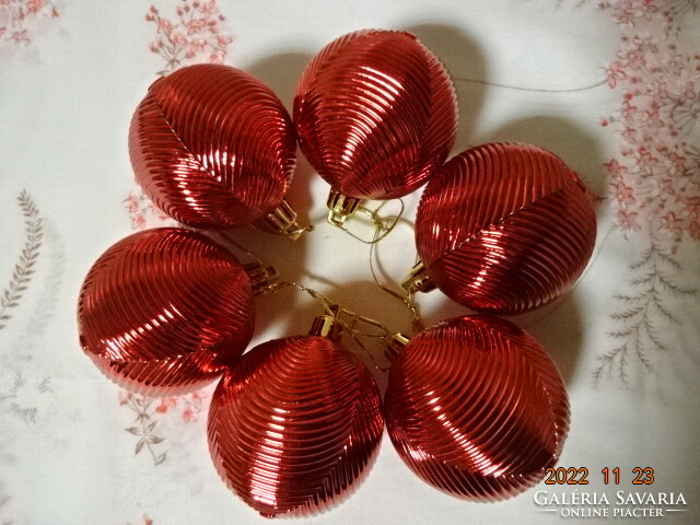 Christmas red ball, six pieces, diameter 5.5 cm. He has! Jokai.