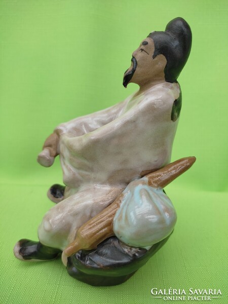 Chinese shiwan porcelain, figure tired wanderer