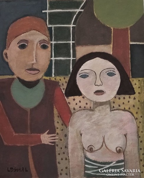 Dávid Lehel: "Szerelmespár" című festménye 2007-ből