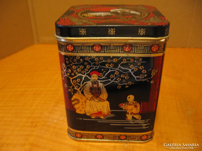 Kínai nagyobb fém, pléh teás doboz