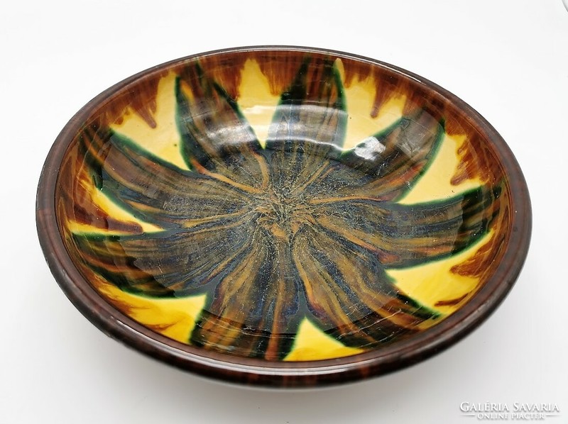 Retro iparművészeti tál, tányér, 27 cm