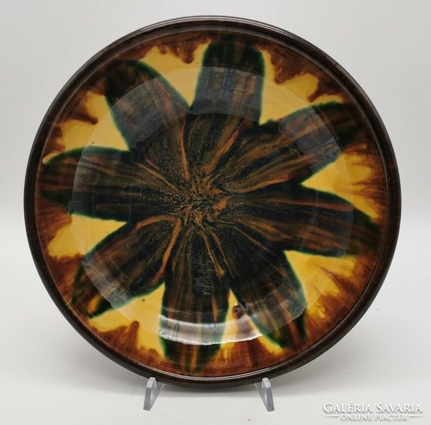Retro iparművészeti tál, tányér, 27 cm