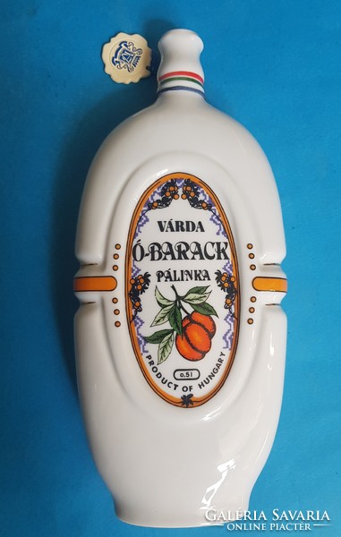 Hollóházi pálinkás butykos kulacs Kisvárda. Mag.: 24 cm.