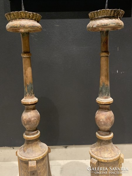 Pair of baroque candlesticks, 18th century