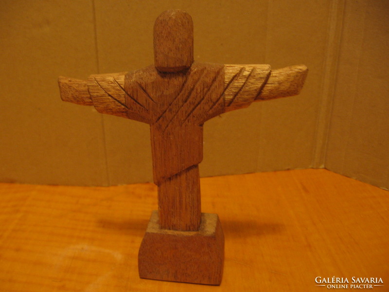 RIO Jézus faragott souvenir figura, szobor
