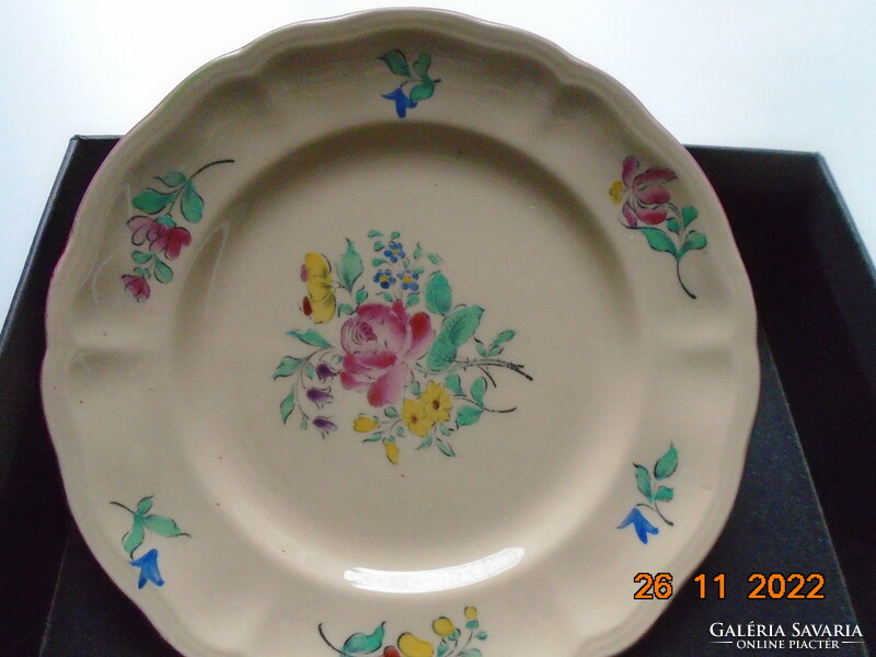 Luneville alt strasburg hand painted flower pattern French faience plate