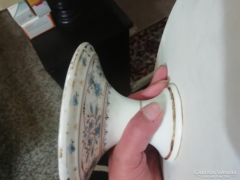 Antik, békebeli porcelán kínáló torta tál hibátlan állapotban