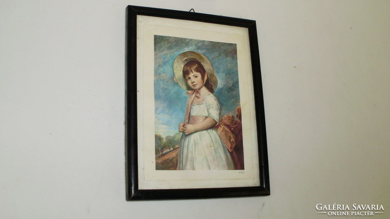 Kép keretben - kislány kalapban