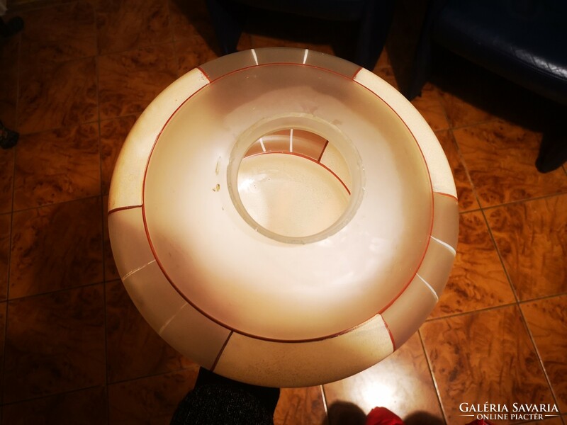 Retro Loft, Art Deco lámpa csillár üveg búra festett