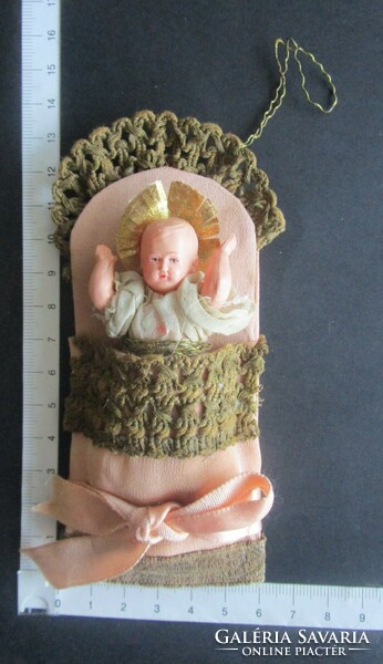 Approx. 1928 Polyásbabba antique Christmas Christmas tree ornament hanging on a tree nun work museum