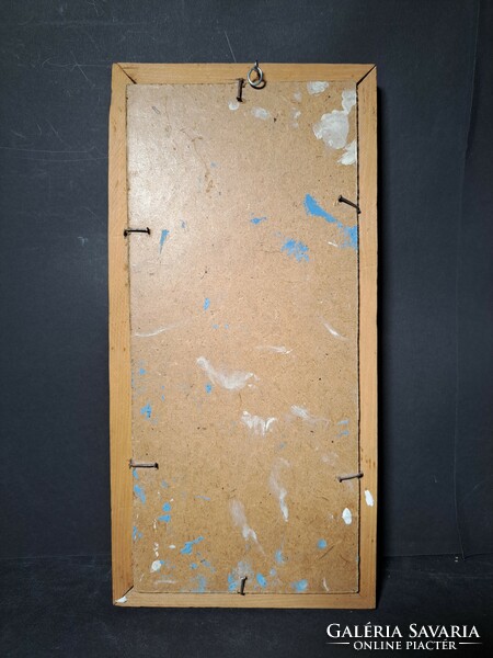 Moon jumper (with frame 18x37 cm) oil wood fiber