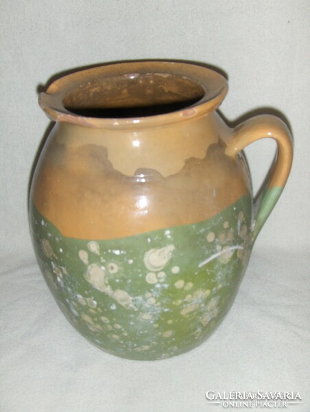 Antik mázas szilke köcsög - 25 cm magas (2p)
