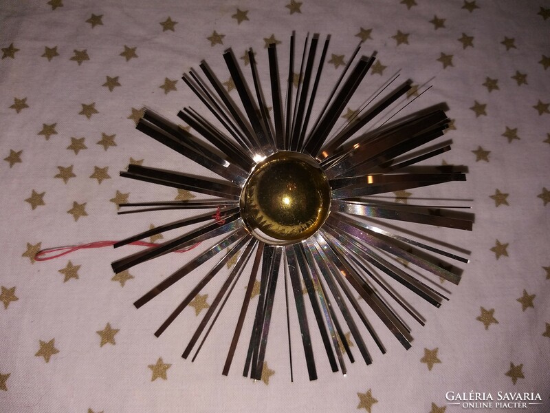 Retro silver tinsel plastic Christmas tree ornament Christmas decoration