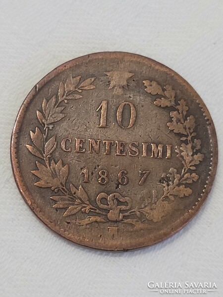 Italy 1867. II. Victor Emmanuel, 10 centesimi