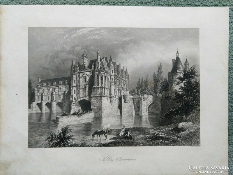 Chénonceaux kastély, Eredeti acelmetszet ca.1846