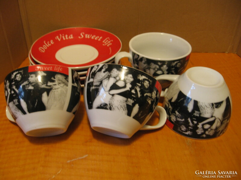 Collectible dolce vita sweet life barista cappuccino coffee sets