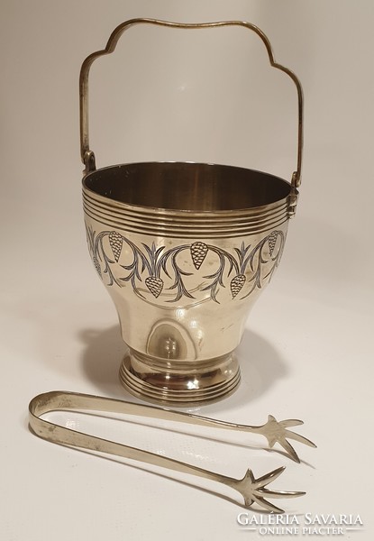 Art deco copper, engraved decoration wine cooler, champagne cooler, ice bucket