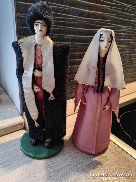Couple of folk art dolls